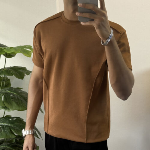 Men’s Half Sleeve Sport T-shirt - Brown