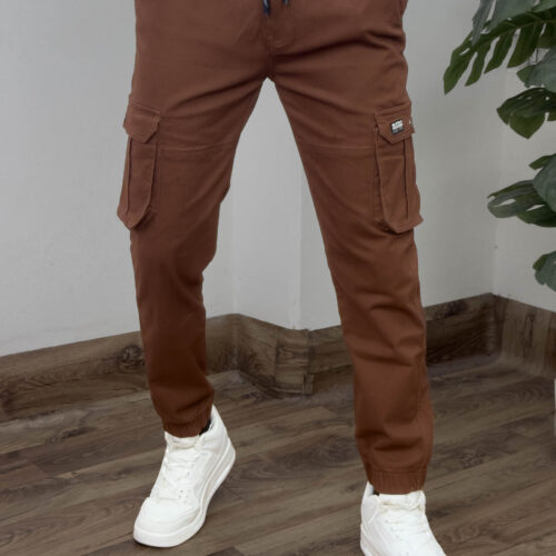 Men's Cargo Jogger Pants - Brown