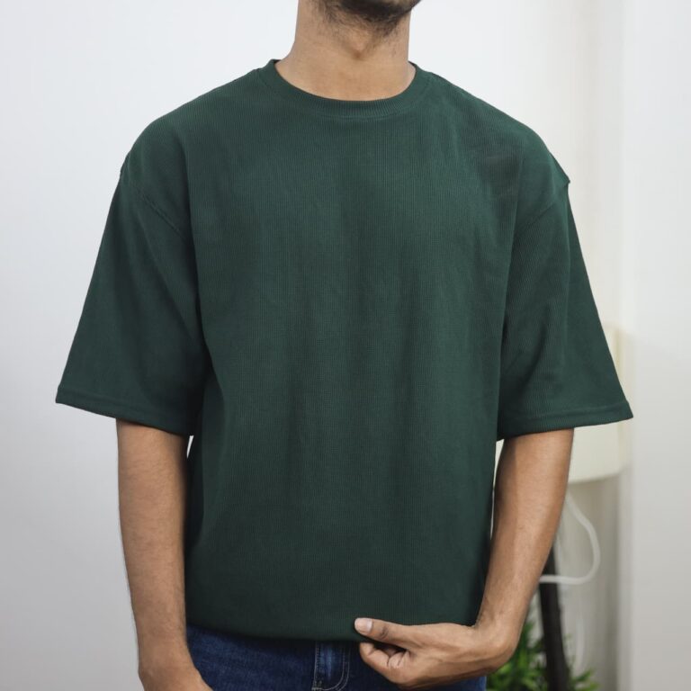 Waffle Drop Shoulder T-shirt