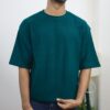 Waffle Drop Shoulder T-Shirt - Light-green