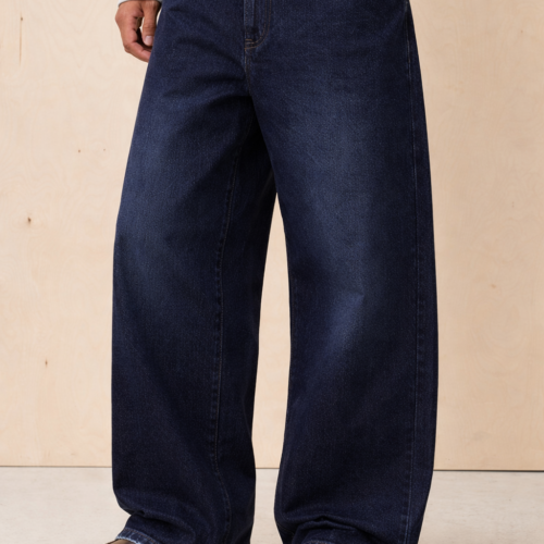 MIDNIGHT BLUE BAGGY DENIM PANTS