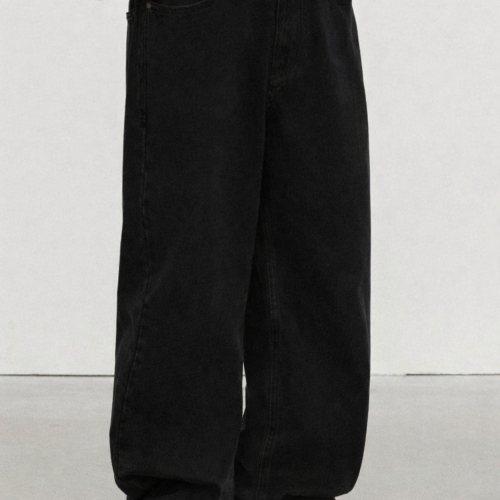 JET BLACK BAGGY DENIM PANTS